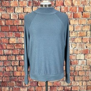 Richer Poorer Women’s Mock Neck Panel Fleece Sweatshirt Size XS